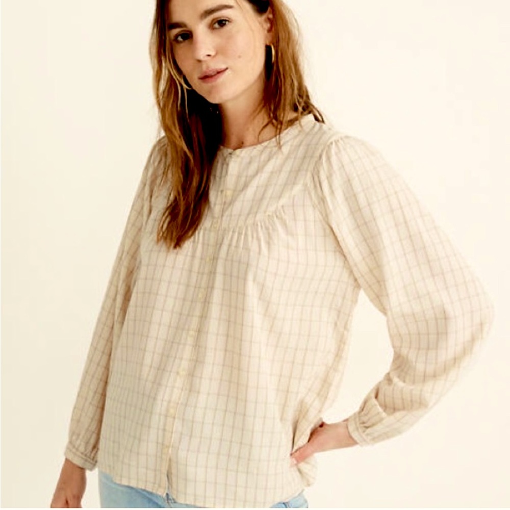 Madewell Balloon Sleeve Peasant Top